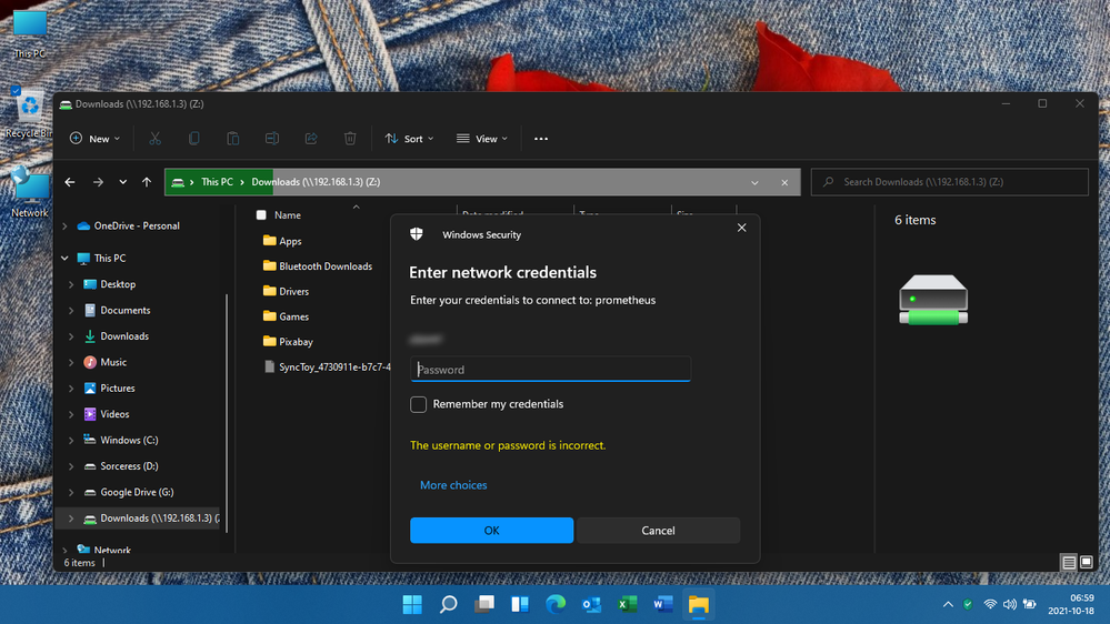 Enter Network Credentials Error On Windows 11 10