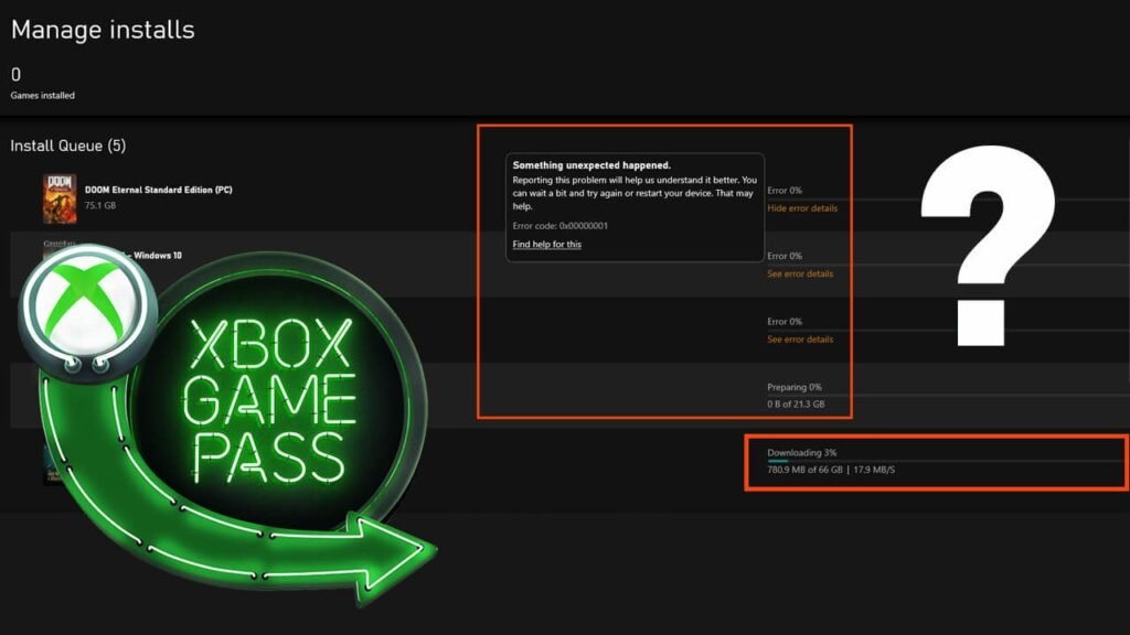 Error 0X00000001 In Game Pass On Windows 11