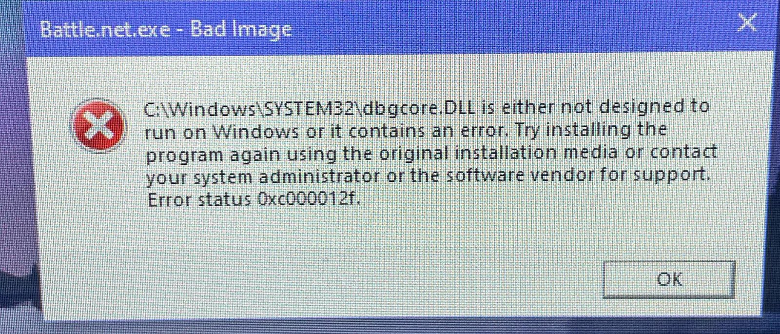 Error Code 0Xc000012F Bad Image On Windows 11