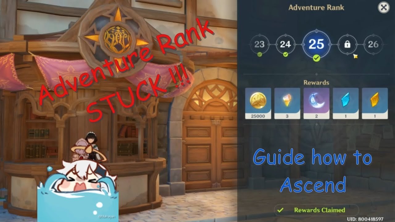 Genshin Impact Adventure Rank Stuck At 25
