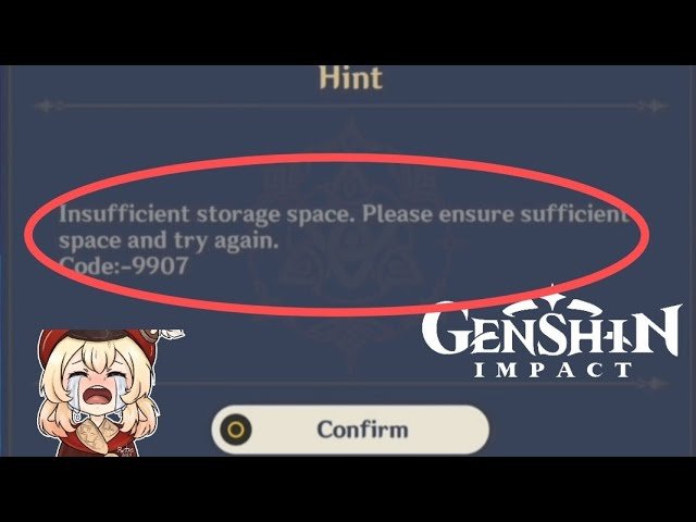 Genshin Impact Insufficient Storage Space