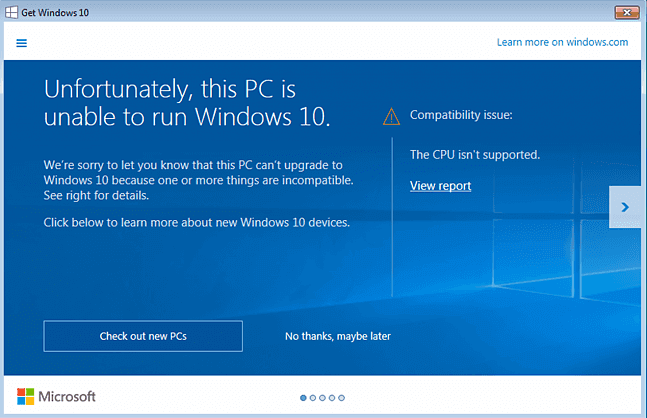 Processor Is Not Supported Windows 11