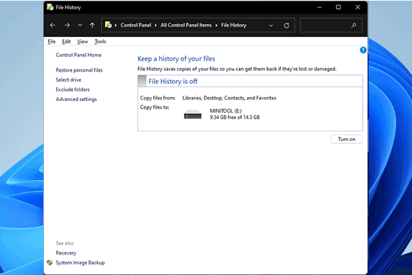 Restore Files From File History On Windows 11