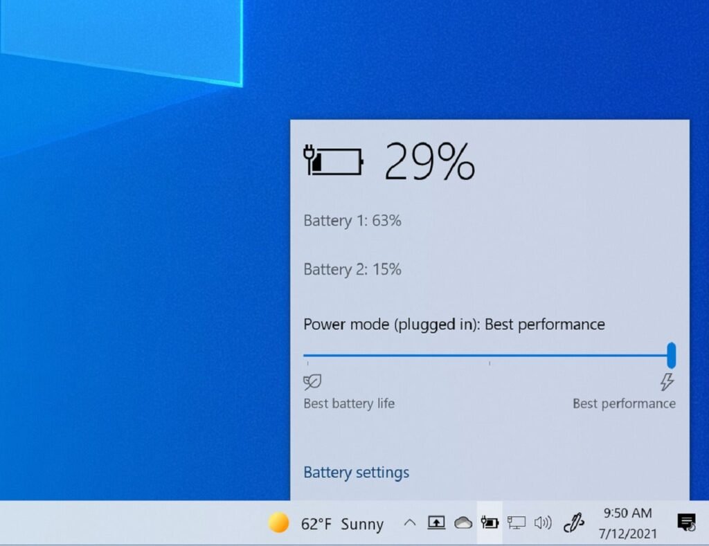 Show Battery Percentage On Windows 11