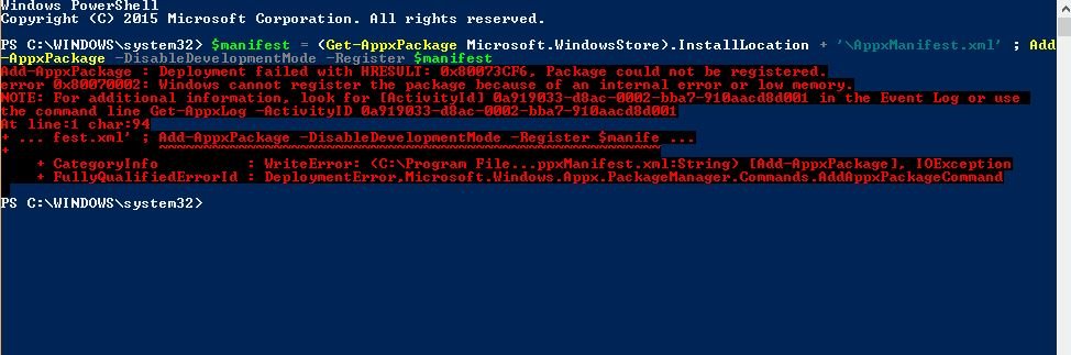 Windows 11 Package Could Not Be Registered