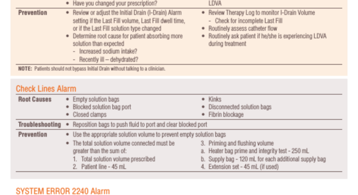Baxter Peritoneal Dialysis Machine Troubleshooting