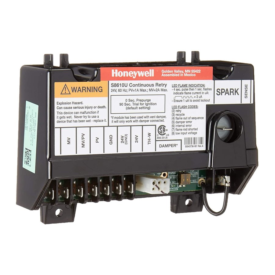 Honeywell S8610U Troubleshooting