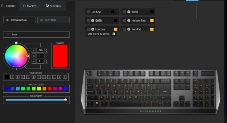 How To Change Alienware Keyboard Color