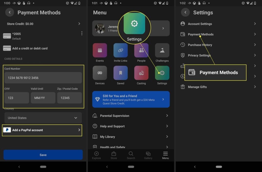 How To Change Payment Method On Oculus Quest 2