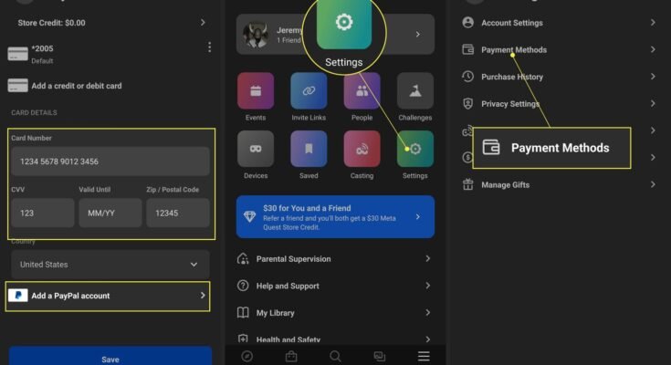 How To Change Payment Method On Oculus Quest 2
