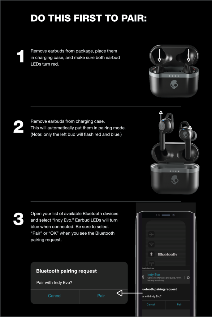 How To Pair Skullcandy Indy Evo