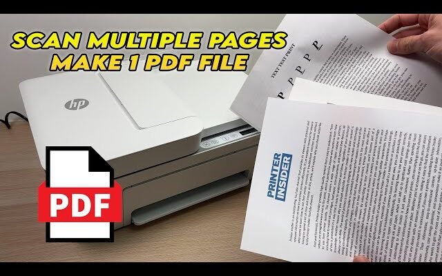 How To Scan Multiple Pages To One Pdf On Hp Printer