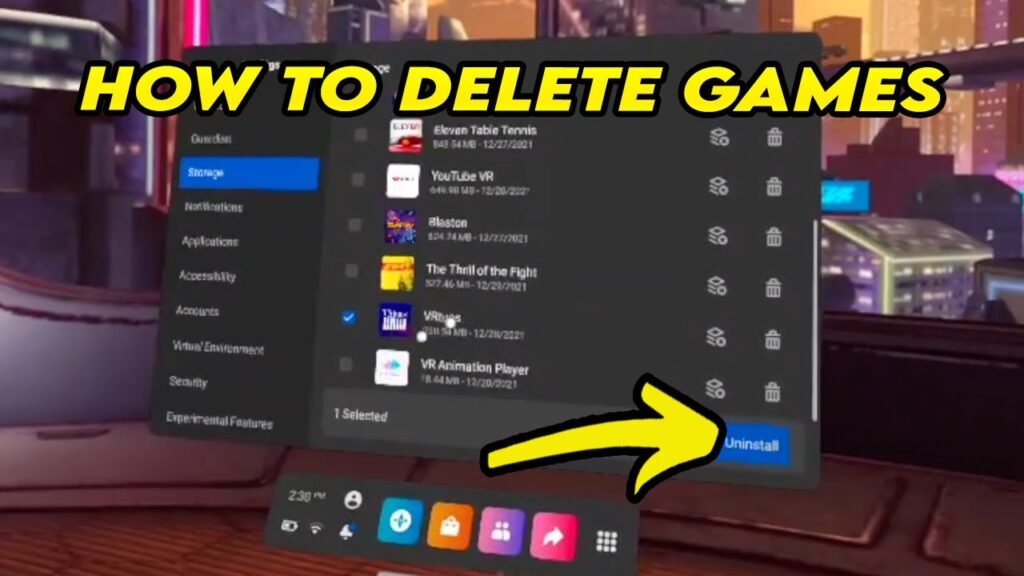 How To Uninstall Games On Oculus Quest 2