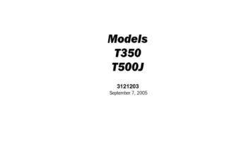 Jlg T350 Troubleshooting Manual