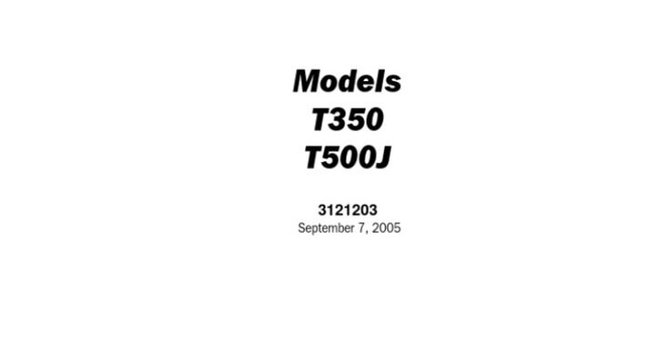 Jlg T350 Troubleshooting Manual