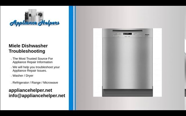 Miele Dishwasher Troubleshooting