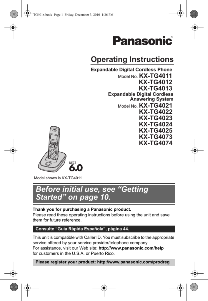 Panasonic Phone Troubleshooting Manual