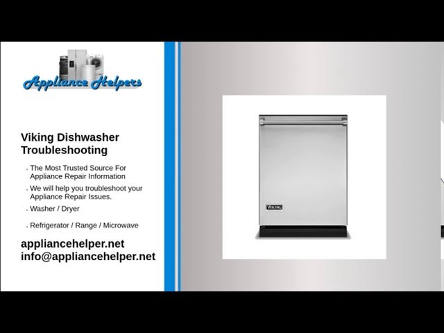 Viking Dishwasher Troubleshooting