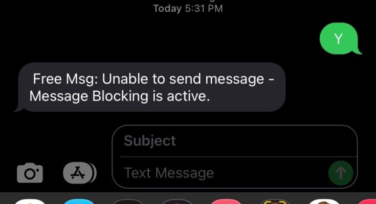 Why Does It Say Message Blocking Is Active On Iphone