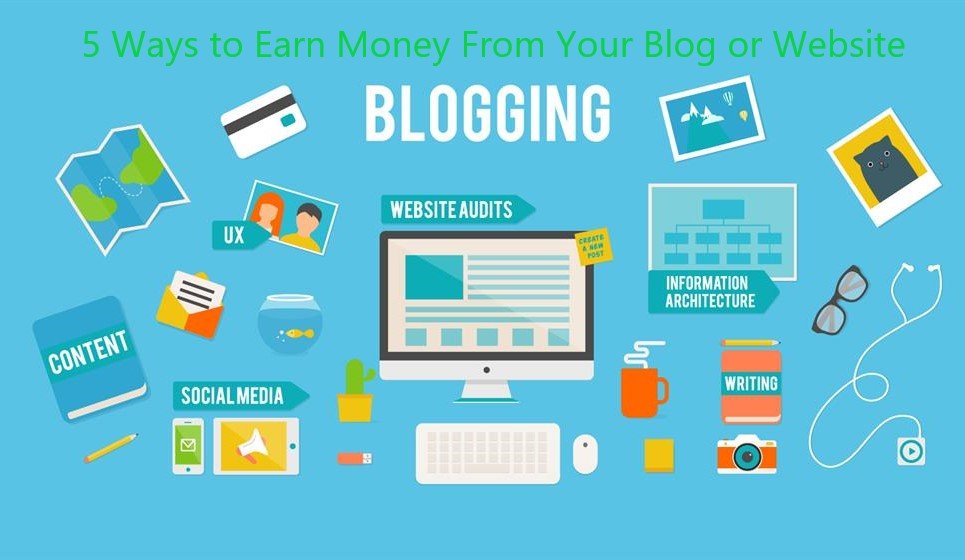 5 ways to earn money from your blog or website